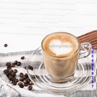 Bộ 6 Tách Caffe Cappuccino Ocean dung tích 195ml (Kèm đĩa) dùng cho thức uống nóng, latte, cappucino, cà phê sữa