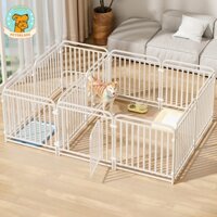 Bộ 6 tấm Ghép Chuồng cho chó Chuồng Quây Chuồng Quâ Sơn Tĩnh Điện Kích Thước cho chó vừa và lớn