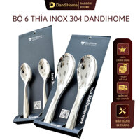 Bộ 6 thìa muỗng inox 304 DandiHome 2020 cao cấp, sang trọng, tinh tế