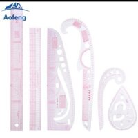 Bộ 6 thước ứng dụng trong cắt may cong thẳng bộ 6 thước như hình