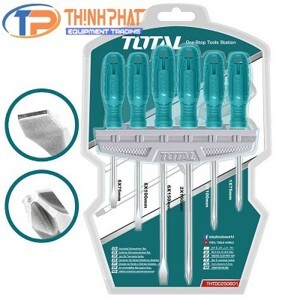 Bộ 6 tua vít dẹp và bake Total THTDC250601