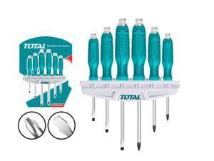 Bộ 6 tua vít dẹp và bake Total THTDC250601