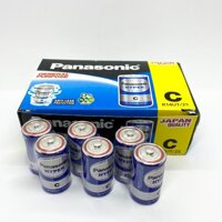 Bộ 6 Viên Pin Trung 1,5V  Pin R14 , Pin C  Panasonic - Hàng Chính Hãng