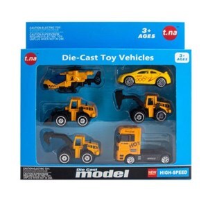 Bộ 6 xe mô hình kim loại TN-1021C (1:64)