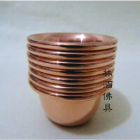 Bộ 7 chén đồng cúng dường nước - đường kính 6.8cm - Pháp khí Mật Tông - Phật giáo Tây Tạng