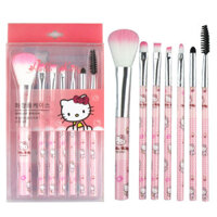 Bộ 7 Dụng Cụ Trang Điểm Hello Kitty Lông Mày Blush Phấn Mắt Môi