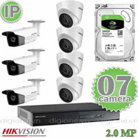 Bộ 7 Mắt Camera IP HIKVISION 2.0mp
