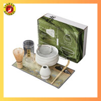 Bộ 7 món trà matcha Bộ dụng cụ trà Nhật Bản Dụng cụ trà đạo Chén trà Chổi trà 100 sợi Đế chổi trà Muỗng trà Bộ dụng cụ trà Matcha Bột Matcha Máy đánh bọt Sản phẩm thủ công truyền thống Dụng cụ trà Phụ kiện trà (Màu trắng)[Trực tiếp từ NHẬT BẢN]