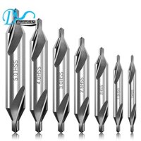 Bộ 7 mũi khoan trung tâm Bộ mũi khoan trung tâm góc 60 độ Bộ dụng cụ đếm chân cho máy tiện Gia công kim loại