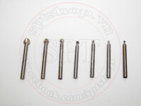 Bộ 7 Mũi Phá Đầu Tròn Từ 3-12mm, Mũi Làm Lũa Phá Cây Bonsai Cán 6 ly