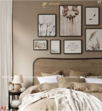 Bộ 7 Tranh Treo Tường Tráng gương/Canvas Cát Hoa Bồ Công Anh Cỏ Lau Trừu Tượng Trang Trí Resort - 26