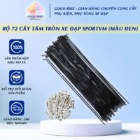 Bộ 72 cây tăm tròn (nan hoa) xe đạp SPORTVM (MÀU ĐEN)