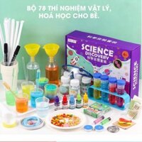 Bộ 78 Thí Nghiệm Khoa Học, Dụng Cụ Hóa Học, Vật Lý Dành Cho Bé trên 3 Tuổi (Kèm Tài Liệu Hướng dẫn Tiếng Việt )