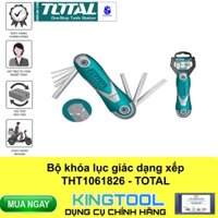 Bộ 8 chìa khóa lục giác dạng xếp TOTAL - HÀNG CHÍNH HÃNG