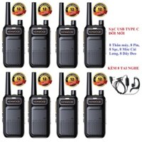 Bộ 8 Chiếc Bộ đàm Kenwood TK688S(Loa to chống từ tính, Pin sử dụng trên 12 tiếng, Sạc USB Type C đời mới)