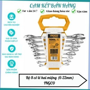 Bộ 8 cờ lê hai miệng 6-22mm Ingco HKSPA2088