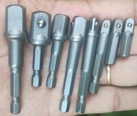 Bộ 8 đầu chuyển vặn khẩu cho máy khoan pin khoan đầu cặp