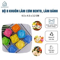 Bộ 8 Khuôn Làm Cơm, Ép Trứng Bento, Làm Bánh Tạo Hình Ngộ Nghĩnh Kích Thích Cho Bé Ăn-Chất Lượng An Toàn- Chính Hãng MINIIN