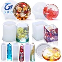 Bộ 8 khuôn silicon làm đồ thủ công từ nhựa resin epoxy nghệ thuật