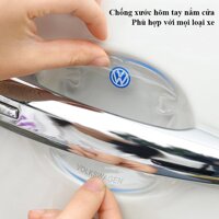 Bộ 8 miếng dán chống trầy xước tay nắm cửa,miếng chống va đập cửa.gương xe trơn hoặc logo các hãng -Hàng loại tốt - Vinfast