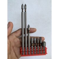 Bộ 8 món mũi vít - đầu bắn tôn Dewalt xám đen chính hãng
