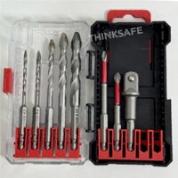 Bộ 8 mũi khoan đa năng Amaxtools CBK8 kích thước 3-10mm, chuôi lục giác 1/4 inch, Mũi bắn vít PH2, đầu chuyển bulong