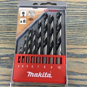 Bộ 8 mũi khoan gỗ chuôi tròn 3-10mm Makita D-57227