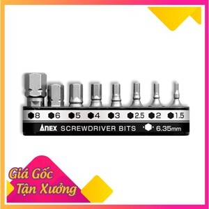 Bộ 8 mũi vít đầu lục giác Anex AK-51P-B8H1