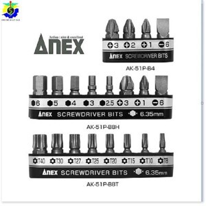 Bộ 8 mũi vít hoa thị Anex AK-51P-B8T