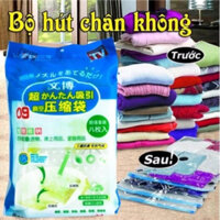 Bộ 8 túi hút chân không kèm bơm tay cất chăn màn quần áo, đệm, gối, ga,...