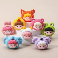 Bộ 8 Túi Mù Charm Em Bé Đầu Động Vật Tự Xé Size Lớn Siêu Đẹp, Đồ Chơi Toy Kawaii DIY Trang Trí Tiểu Cảnh
