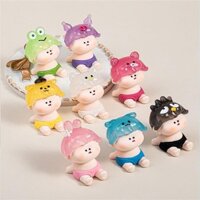 Bộ 8 Túi mù tự bóc BABY SANRIO dáng ngồi 4.5cm - Đồ chơi phát sáng DIY, trang trí nhà búp bê, Charm Barbie.
