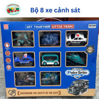 Bộ 8 Xe Cảnh Sát Chuyên Dụng, Xe Motor, Máy Bay, Xe Tăng Chạy Quán Tính, Xe Đồ Chơi