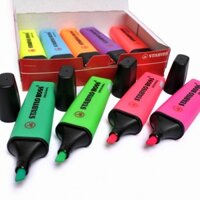 Bộ 9 cây bút dạ quang STABILO BOSS ORIGINAL HL70 + tuýp mực châm HL70R màu vàng (HL70-C9G)