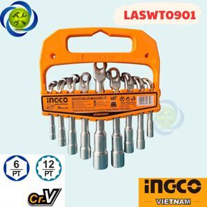Bộ 9 chìa lục giác vặn góc chữ L Ingco LASWT0901