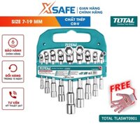 Bộ 9 chìa vặn góc L TOTAL TLASWT0901 Bộ điếu chữ L thiết kế nhỏ gọn, tay cầm vừa vặn, chìa vặn thép Cr-V chắc chắn