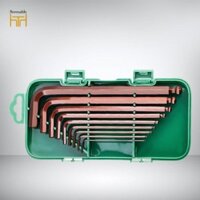 Bộ 9 Cờ lê Allen hệ mét Serenable 1,5mm đến 10mm kèm hộp đựng Thép S2