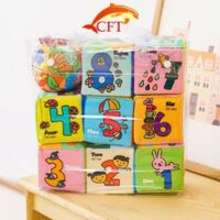 Bộ 9 Đồ Chơi Hình Khối Xúc Xắc Cho Bé Vừa Chơi Vừa Học