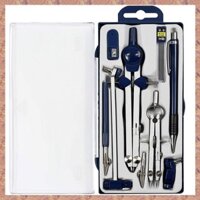 Bộ 9 Hình Học La Bàn Kim Loại Công Cụ Chính Xác Hình Học Cho Học Sinh, Công Cụ Vẽ Hình Tròn Và Bộ Dụng Cụ Soạn Thảo Kiến Trúc (R F C V)