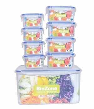 Bộ 9 hộp nhựa đựng thực phẩm BioZone BZ-9