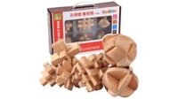 Bộ 9 Khóa Đồ Chơi Tháo Lắp Khoá Khổng Minh Khoá Lỗ Ban Thông Minh Bằng Gỗ Dành Cho Người Lớn, Trẻ Em