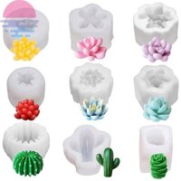 Bộ 9 Khuôn Silicone Làm Đèn Cầy DIY Hình Hoa Xương Rồng An Toàn Tiện Lợi Dành Cho Trang Trí Cửa Hàng Dkc3939