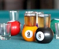 Bộ 9 Ly uống rượu dành cho đồ chơi Bida (9 Pcs Pool Shot glass Set based in ball Billiard Ball Base Shot Glass Drinking Game))