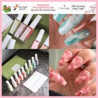 Bộ 9 Màu CỒN LOANG VÂN ĐÁ Macaron Fitomagia Cao Cấp – Vẽ Móng Nail, Tặng Bảng Màu