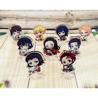 bộ 9 standee để bàn kimetsu no yaiba mica trong/tượng mô hình anime kimetsu no yaiba