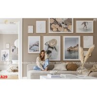 Bộ 9 Tranh Treo Tường Cao Cấp Thiên Nhiên Chụp Phong Cảnh Du Lịch Biển Mùa Hè của Nhiếp Ảnh Gia Decor Resort Melyhome