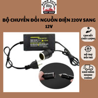 Bộ adapter chuyển đổi nguồn điện 220V sang 12V 6A đầu cắm tẩu cho máy bơm lốp hút bụi ô tô xe máy, sử dụng đơn giản