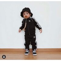 bộ adidas đen cho bé trai/gái