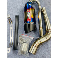 Bô AHM M3 titan + cổ 2 khúc inox gắn wave, sirius, ex150, winner x v3