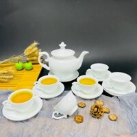 Bộ ấm chén Bát Tràng phú quý - Có nhận in logo